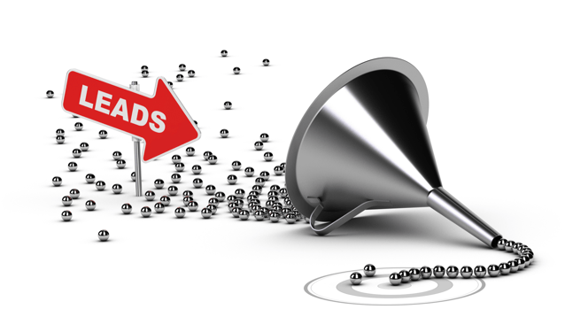 Image depicting leads going through the sales funnel